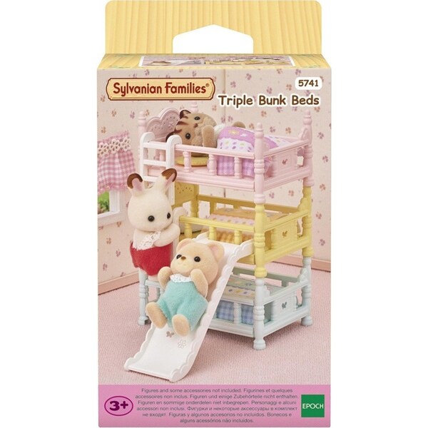 10pc Sylvanian Families Triple Bunk Beds Dollhouse Accessory Kids Play Toy 3+