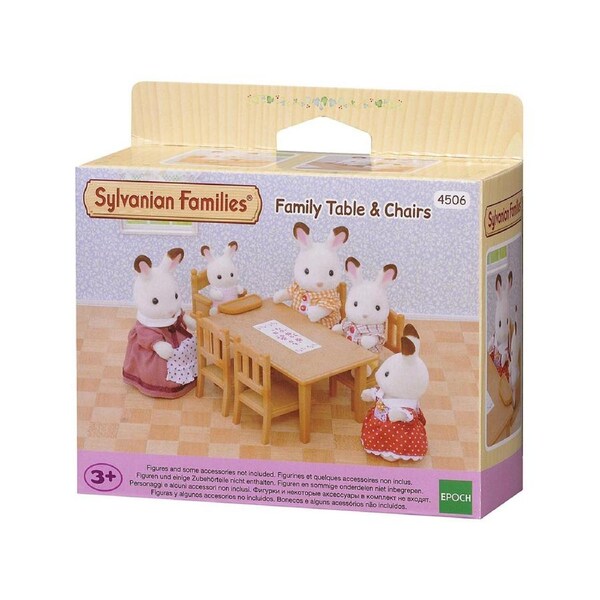 6pc Sylvanian Families Family Table & Chairs Miniature Toy Kids Play Set 3+