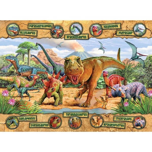 100pc Ravensburger Dinosaurs Theme Jigsaw Kids/Childrens Family Puzzle 6Y+