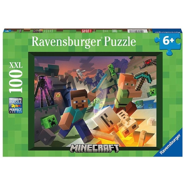 100pc Ravensburger Monster Minecraft Theme Jigsaw Kids/Childrens Puzzle 6Y+