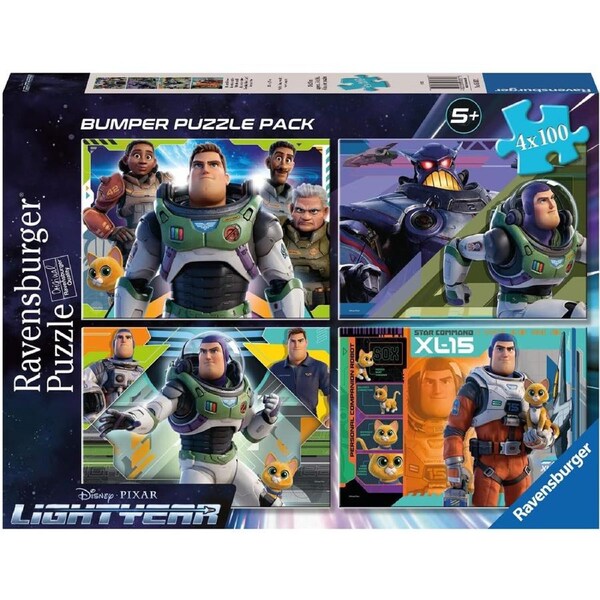 4x100pc Ravensburger Disney Buzz Lightyear Bumper Kids/Childrens Puzzle 6Y+
