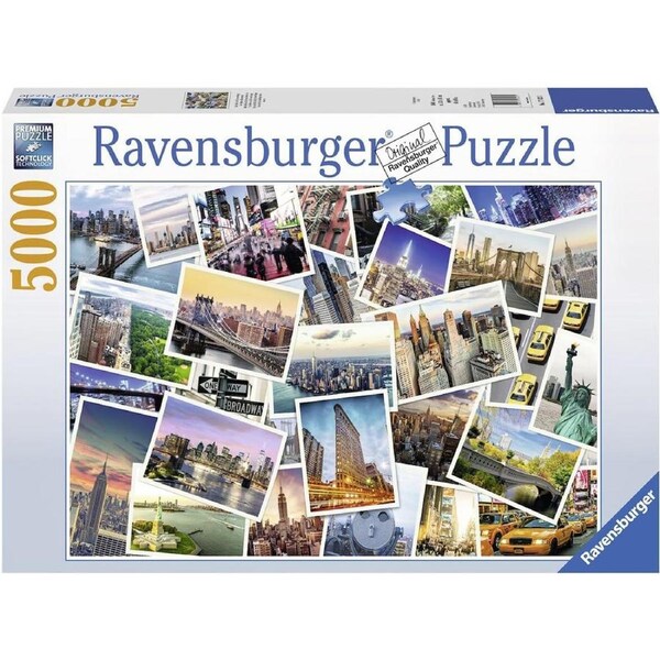 5000pc Ravensburger Spectacular Skyline NY Family Jigsaw Puzzle Pieces