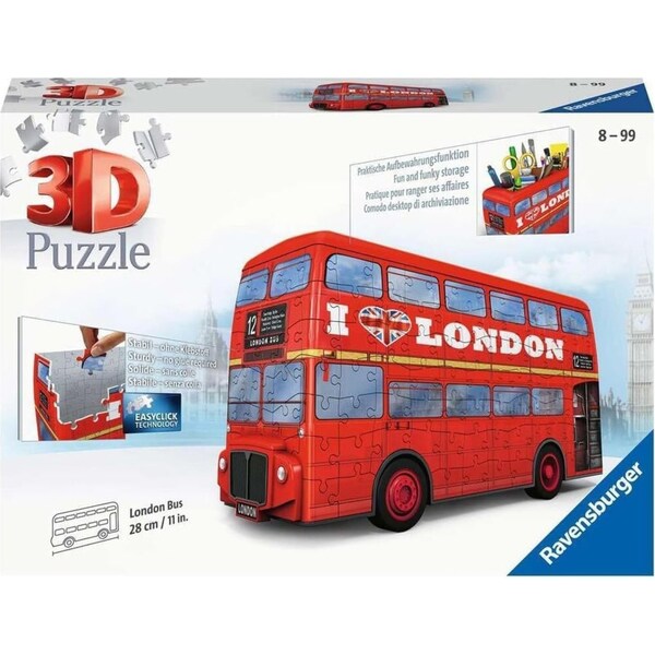 216pc Ravensburger London Bus Themed Jigsaw Kids/Childrens Puzzle Pieces 10Y+