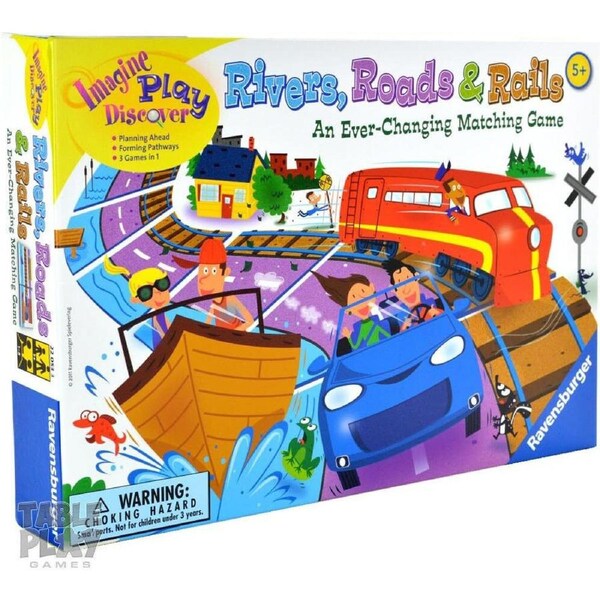 Ravensburger Rivers Roads & Rails Kids/Childrens Family Fun Games 5Y+