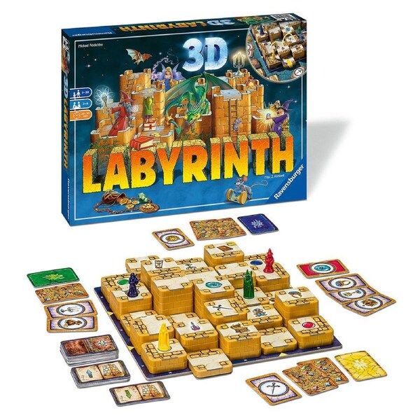 Ravensburger 3D Labyrinth Kids/Childrens Family Fun Cards Board Game 7Y+