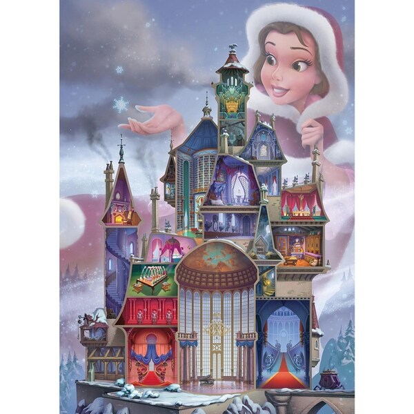 1000pc Ravensburger Disney Castles: Belle Family Jigsaw Puzzle Pieces Set