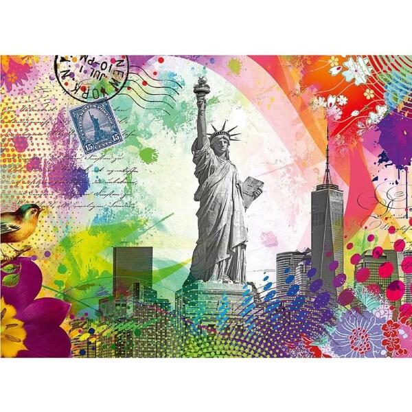500pc Ravensburger New York Postcard Themed Family Jigsaw Puzzle Pieces Set