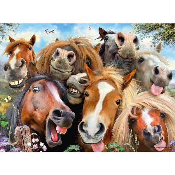 500pc Ravensburger Horsing Around Themed Family Jigsaw Puzzle Pieces Set