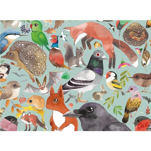 500pc Ravensburger Garden Visitors Themed Family Jigsaw Puzzle Pieces Set