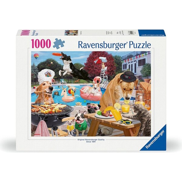 1000pc Ravensburger Dog Days of Summer Family Jigsaw Puzzle Pieces Set