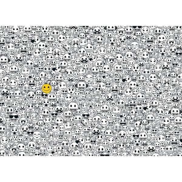 1000pc Ravensburger Challenge Emoji Themed Family Jigsaw Puzzle Pieces Set