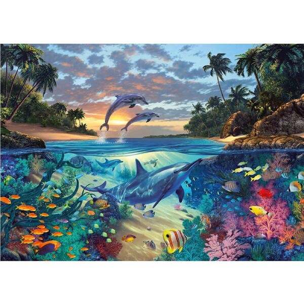 1000pc Ravensburger Coral Bay Ocean Themed Family Jigsaw Puzzle Pieces Set