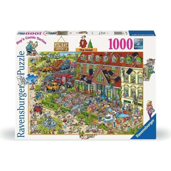 1000pc Ravensburger Holiday Resort 2 The Hotel Family Jigsaw Puzzle Pieces Set