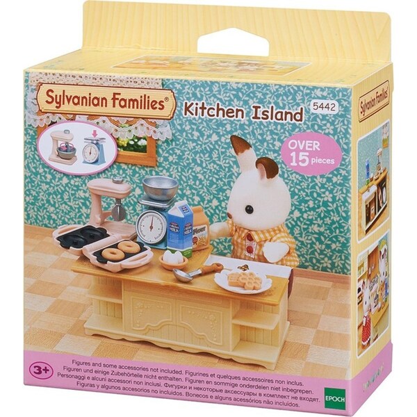 18pc Sylvanian Families Kitchen Island Kids Dollhouse/Miniature Toy Set 3y+