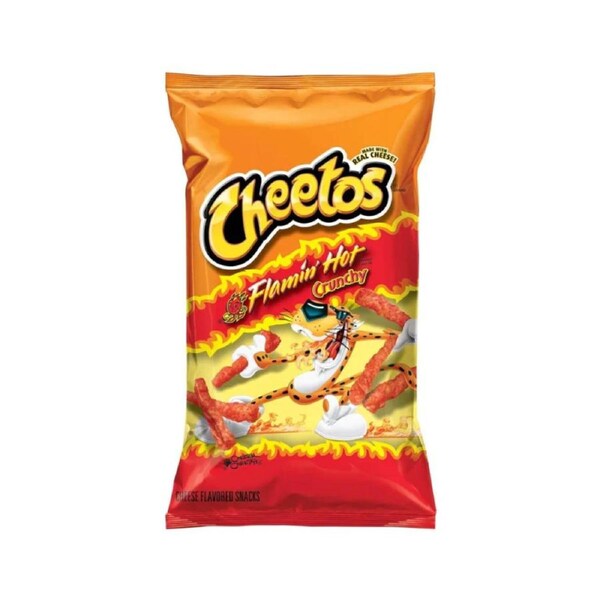 10 Pack x Cheetos Flamin' Hot Crunchy Cheese Flavoured Snacks 226g