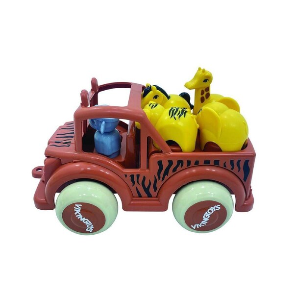 Viking Toys Reline Safari Jeep w/ Guide/Animal Figures Kids/Children Toy 12m+