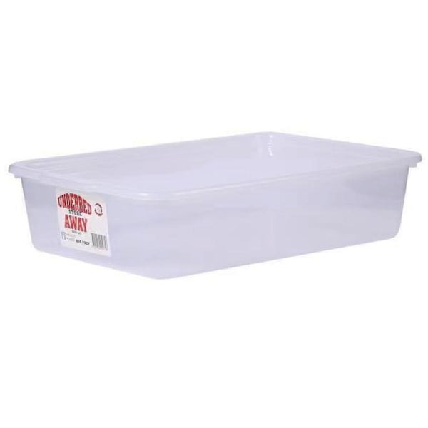 12x12L Clear Plastic Storage Box Underbed Container Organizer Tubs Kitchen Wardrobe