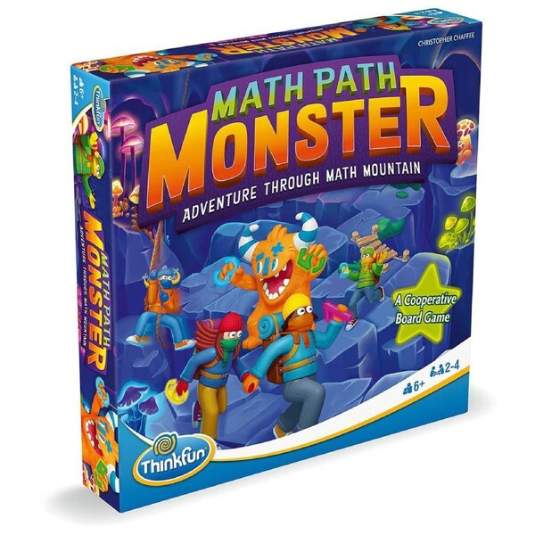 ThinkFun Math Path Monster 2-4 Players Strategy Board Game Set Kids/Family 6y+