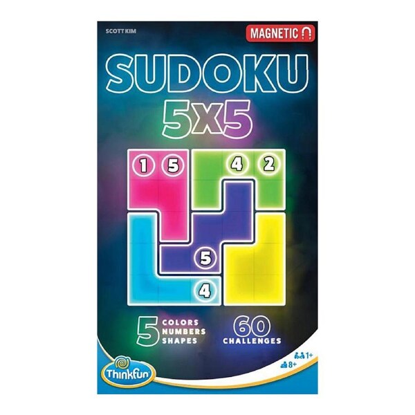 ThinkFun 5x5 Sudoku 60-Challenges Logic Board Game Play Set Kids/Family 8y+