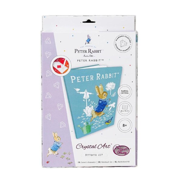 Craft Buddy Peter Rabbit 50-Pages Notebook Crystal Art Kit 18x26cm Kids 8y+