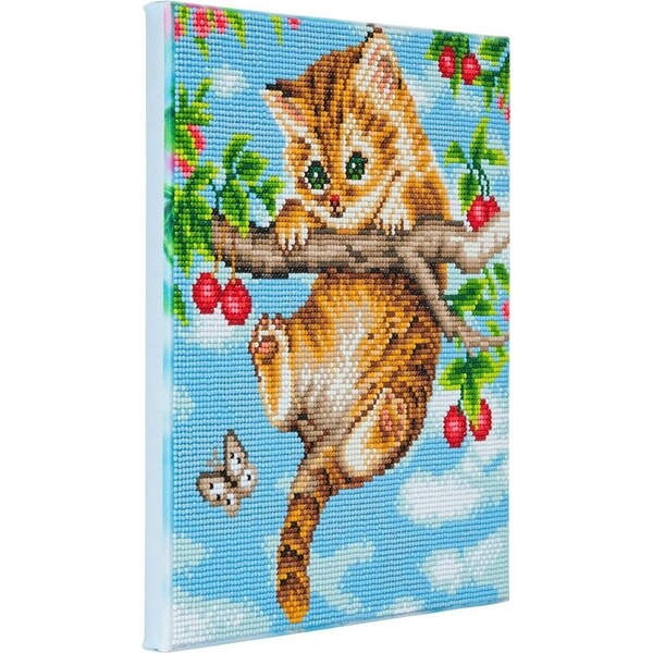 Craft Buddy Cherry Kitten Diamond Painting 30cm Crystal Art Kit Kids/Family 8y+
