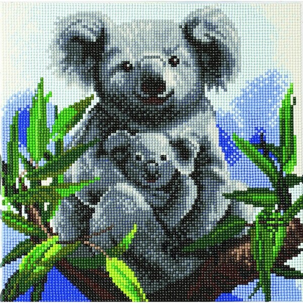 Craft Buddy Cuddly Koalas Diamond Painting 30cm Crystal Art Kit Kids/Family 8y+