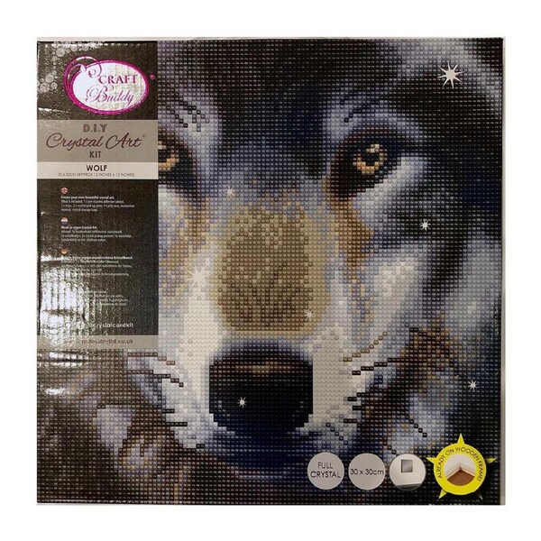 Craft Buddy Wolf Themed Diamond Painting 30cm Crystal Art Kit Kids/Family 8y+