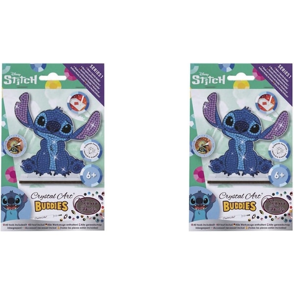 2x Craft Buddy Disney Stitch Diamond/Crystal Art Buddies Figurine Kids/Family 6+
