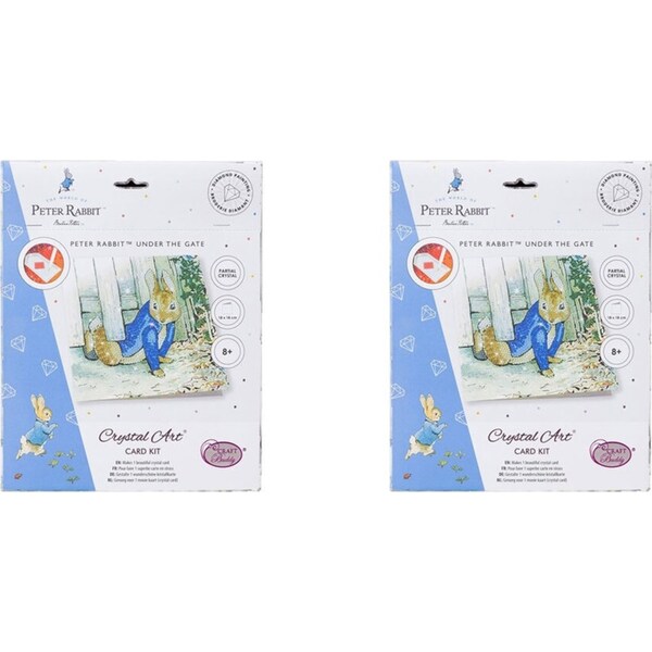 2x Craft Buddy Peter Under The Fence Diamond/Crystal Art Card 18cm Kids/Adult 8+