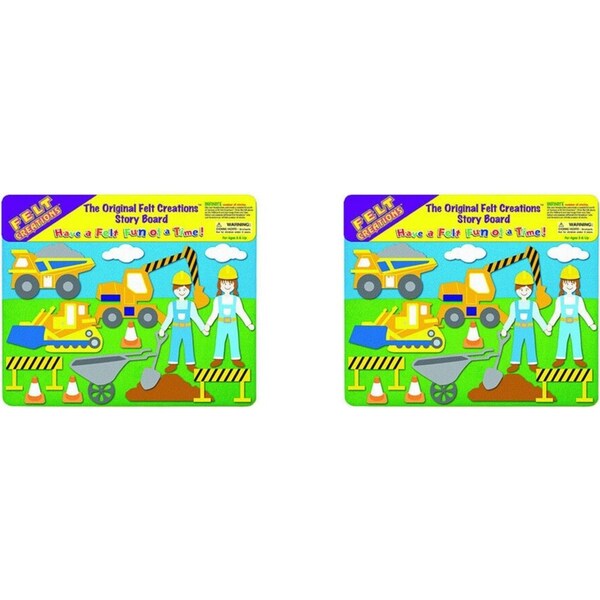 2x Felt Creations Construction Kids/Children Fabric Art Kit Activity Craft 3y+