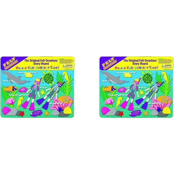 2x Felt Creations Aquatic Diving Kids/Children Fabric Art Kit Activity Craft 3y+