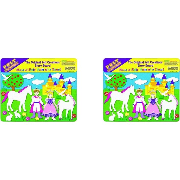 2x Felt Creations Princess Castle Kids/Children Fabric Art Kit Activity Craft 3+