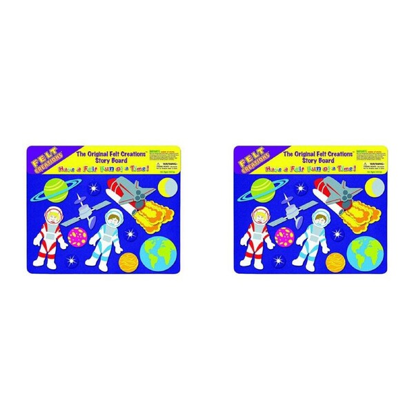 2x Felt Creations Outer Space Kids/Children Fabric Art Kit Activity DIY Craft 3+