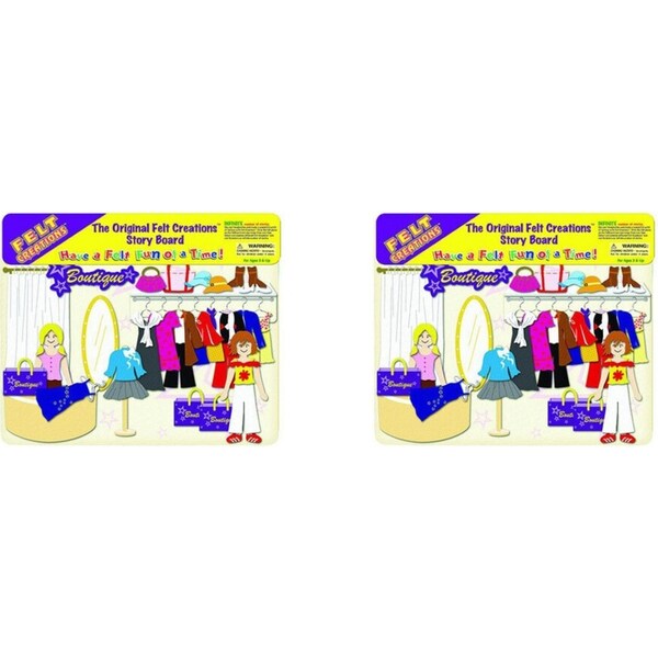 2x Felt Creations Boutique Kids/Children Fabric Art Kit Activity DIY Craft 3y+
