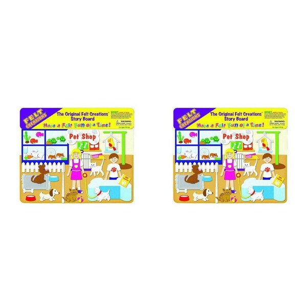 2x Felt Creations Pet Shop Kids/Children Fabric Art Kit Activity DIY Craft 3y+