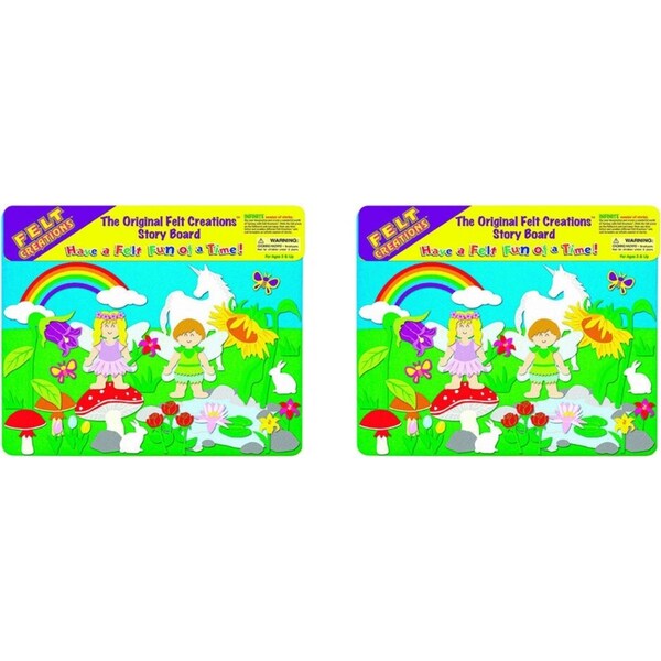 2x Felt Creations Flower Fairy Kids/Children Fabric Art Kit Activity Craft 3y+