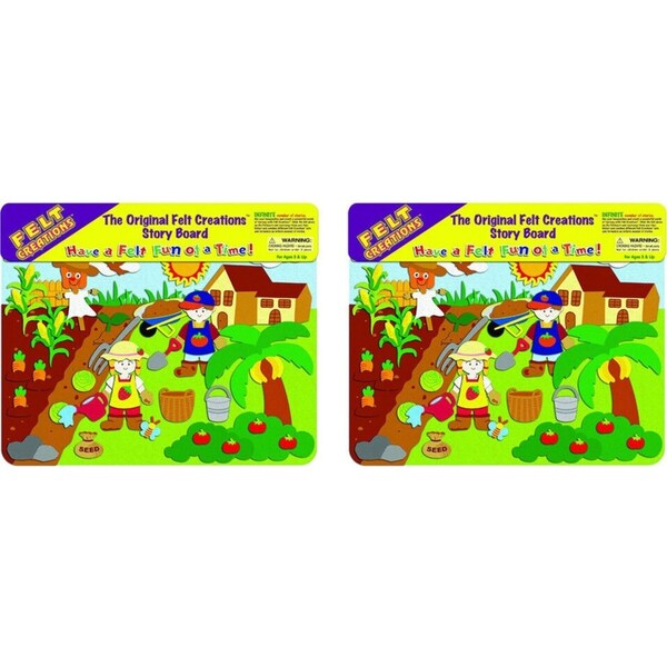 2x Felt Creations Garden Kids/Children Fabric Art Kit Activity DIY Craft 3y+