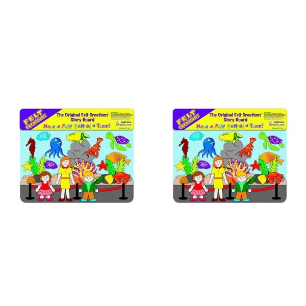 2x Felt Creations Aquarium Kids/Children Fabric Art Kit Activity DIY Craft 3y+