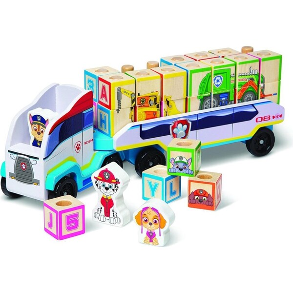 Melissa & Doug Paw Patrol ABC Wooden Block Truck Kids/Childrens Toy 3y+