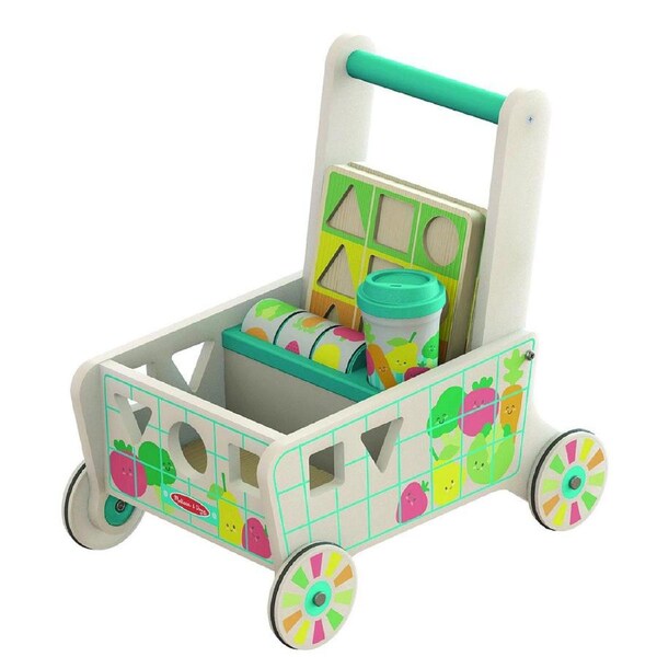 Melissa & Doug Wooden Grow with Me Grocery Cart Kids/Childrens Toy 12m+