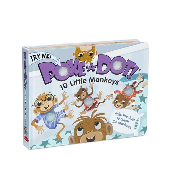 Melissa & Doug Poke-A-Dot 10 Little Monkeys Book Kids/Childrens Toy 3y+