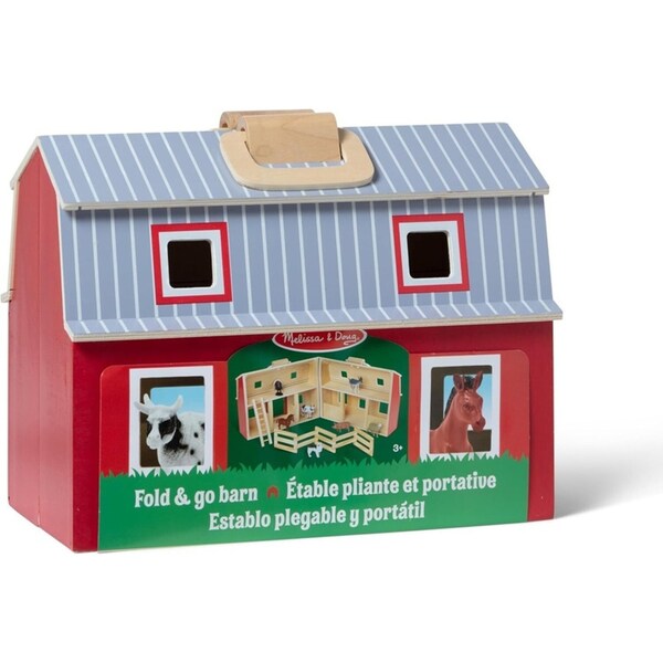Melissa & Doug Fold And Go Barn Kids/Childrens Interactive Play Toy 3y+
