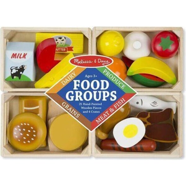 Melissa & Doug Wooden Food Groups Kids/Childrens Interactive Play Toy 3y+