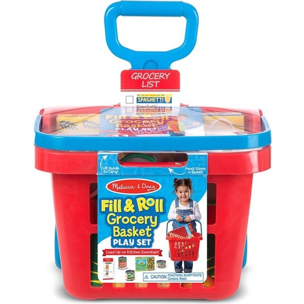 Melissa & Doug Fill & Roll Grocery Basket Play Set Kids/Childrens Toy 3y+