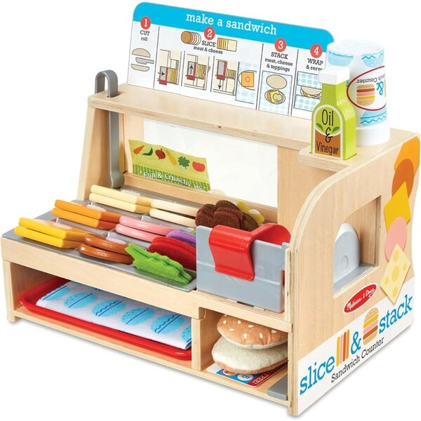 Melissa & Doug Slice & Stack Sandwich Counter Kids/Childrens Interactive Toy 3y+