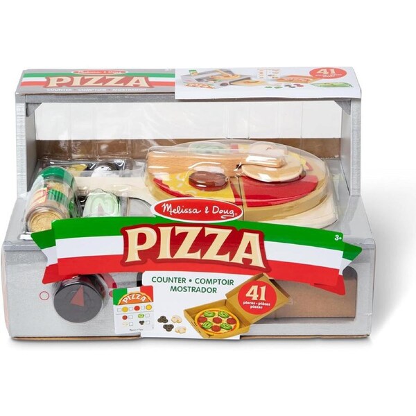 Melissa & Doug Top & Bake Pizza Counter Kids/Childrens Interactive Play Toy 3y+