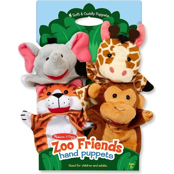 Melissa & Doug Hand Puppets Zoo Friends Kids/Childrens Interactive Play Toy 2y+
