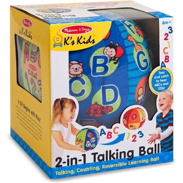 Melissa & Doug 2 in 1 Talking Ball Kids/Childrens Interactive Play Toy 6m+