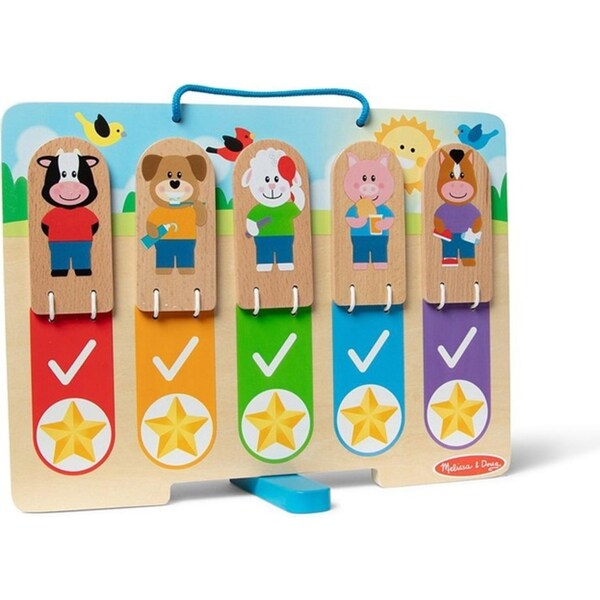 Melissa & Doug Daily Routines Chart Kids/Childrens Interactive Play Toy 3y+