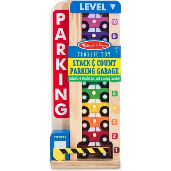 Melissa & Doug Stack & Count Parking Garage Childrens Interactive Play Toy 3y+